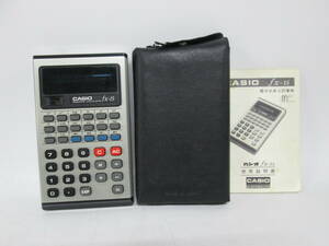 [0327h Y0305] CASIO Casio fx-15 electronic desk count machine manual * soft case attaching retro Vintage scientific calculator electrification * simple operation verification OK