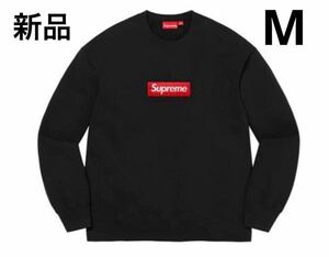 新品 22AW Mサイズ Supreme シュプリーム Box Logo ボックスロゴ Crewneck クルーネック スウェット Black 黒 ブラック