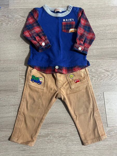 ミキハウス トップスパンツ上下セット