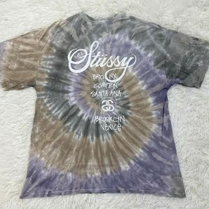 STUSSY ステューシー メキシコ製 タイダイ 半袖 Tシャツ メンズ XLサイズ ビッグシルエット ストリート アメカジ US古着の画像2