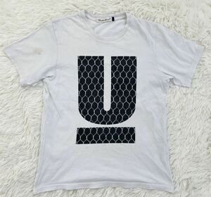 UNDERCOVER　アンダーカバー　クルーネック　半袖　Tシャツ　ホワイト　1サイズ　メンズ　Sサイズ相当　ビッグロゴ　日本製　正規品