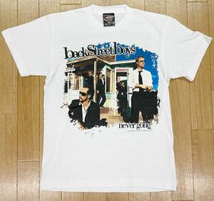 back street boys　バックストリートボーイズ　never gone　2005　ライブツアーT　半袖　プリント　Tシャツ　ホワイト　メンズ　Sサイズ