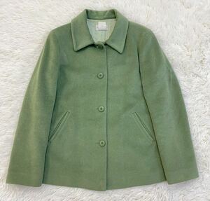 agnes.b　アニエスベー　ウールジャケット　ブレザー　ウール100%　グリーン系　3号　レディース　Lサイズ相当　日本製　正規品