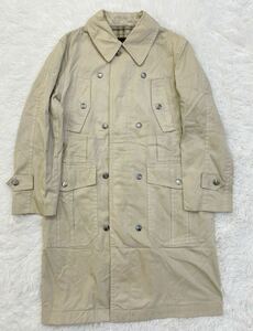 90s　VAN JACKET INC.　ヴァン ジャケット　ステンカラーコート　トレンチコート　ベージュ　メンズ　Lサイズ　レトロ　ヴィンテージ　古着