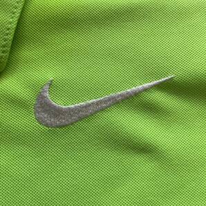 NIKE GOLF ナイキ ゴルフ 蛍光カラー 半袖 ゴルフシャツ ポロシャツ 刺繍ロゴ メンズ Mサイズ DRI-FIT 吸水速乾 春夏モデルの画像4