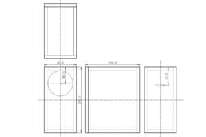 【9M2010NL】9mm厚 MDF ブックシェルフ形状 密封型 エンクロージャー 組立 キット