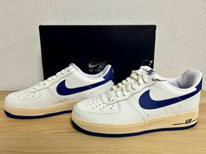 NIKE ナイキ エア フォース 1 '07 MENS28.0cm（WMNS 28.5㎝） 新品 セイル/ペールバニラ/ゴールドスエード/ディープロイヤルブルー SNK1112