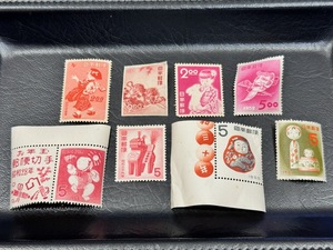 記念切手 年賀切手 お年玉切手 昭和24年 ～31年 8枚セット 未使用 