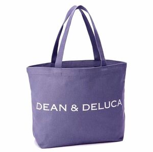 DEAN＆ DELUCA☆ レアロゴラメ入り　内ポケット付き　肩かけトートバッグ　Lサイズ　パープル