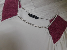 t58 BCBGマックスアズリア 超美品 シルク 袖刺繍 チュニック サイズM 即決 レディース_画像5