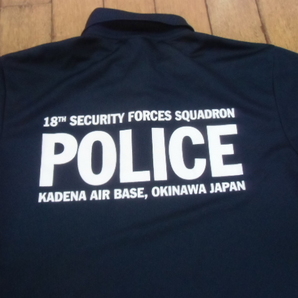 J-28 ミリタリー サバゲー コンバット アメカジ トレーニングシャツ 米軍放出品 AIR FORCE POLICE 警察 ポロシャツ シャツ M 紺 送料198円の画像2