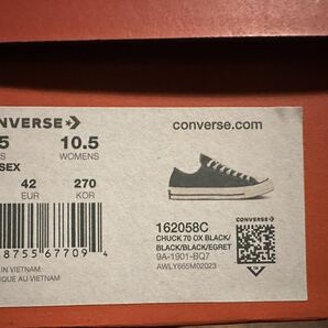 コンバース chuck Taylor チャックテイラー ct70 オールスター CONVERSE 三ツ星 OX ローカット LOW ブラック 27.0の画像8