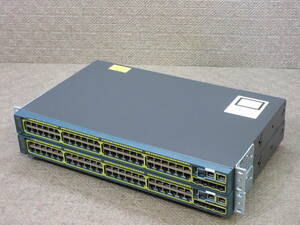 【2台セット】Cisco / Catalyst 2960-S Series / WS-C2960S-48TS-L V05 / C2960S-STACK 装着済み / No.T844