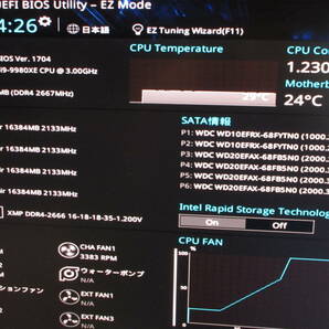 Fractal Design FD-CA-DEF-R5-BK / ASUS Prime X299-A / Core i9-9980XE 3.0GHz / HDD 2TB 4 + 1TB 2 / 64GB / Quadro P400 / No.T449の画像6