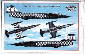 1/48 Leading Edge models リーディングエッジデカール LE48-013 CAF CF-104 "CHECKERBIRD" STERFIGHTER