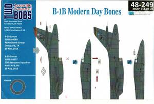 1/48TWOBOBS two Bob s decal 48-249 B-1B Modern Day Bones