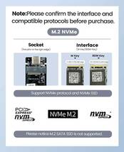 OY23 ORICO M.2 SSD 外付けケース USB4.0 NVMe ケース M.2 SSD ケース 40Gbps NVMe PClE M-Key(B+M Key)2280_画像3