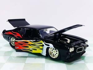 開封品■JADA TOYS 1/24 1971 PONTIAC GTO BLACK FLAMES■ポンティアック 36