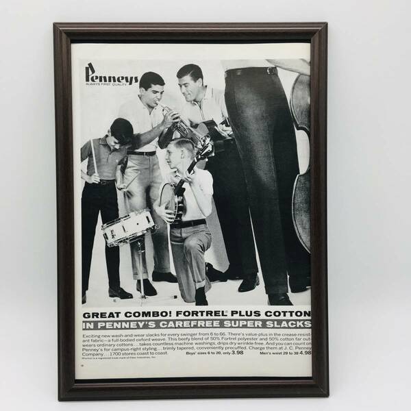 『 ペニーズ ストア 』ビンテージ 広告　60年代　フレーム 付 ポスター 当時物 額付 LIFE 雑誌 アンティーク PENNEYS
