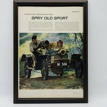 『 1909年のレーサーを走らせる2人の少年 』ビンテージ 広告　60年代　フレーム 付 ポスター 当時物 額付 LIFE 雑誌 アンティーク_画像1