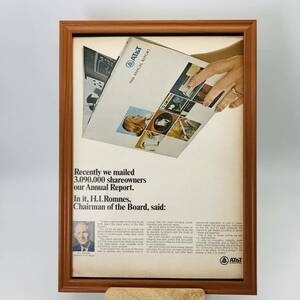 『 AT&T 』ビンテージ 広告　60年代　フレーム 付 ポスター 当時物 額付 LIFE 雑誌 アンティーク