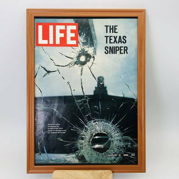 『 LIFE 表紙 』ビンテージ 雑誌　60年代　フレーム 付 ポスター 当時物 額付 LIFE 雑誌 アンティーク