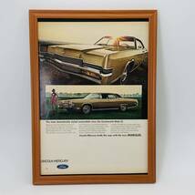 『 フォード リンカーン マーキュリー 』ビンテージ 広告　60年代　フレーム 付 ポスター 当時物 額付 LIFE 雑誌 アンティーク FORD_画像1