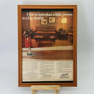 『 P&G クレスト歯磨き粉』ビンテージ 広告　60年代　フレーム 付 ポスター 当時物 額付 LIFE 雑誌 アンティーク CREST