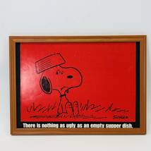 ピーナッツ 『 スヌーピー 』 1971’ｓ ビンテージ フレーム 付 ポスター 当時物 額付 アンティーク スヌーピー_画像1