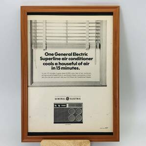 『 ゼネラルエレクトリック ラジオ 』ビンテージ 広告　60年代　フレーム 付 ポスター 当時物 額付 LOOK 雑誌 アンティーク