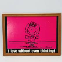 ピーナッツ 『 サリー 』 1971’ｓ ビンテージ フレーム 付 ポスター 当時物 額付 アンティーク スヌーピー_画像1