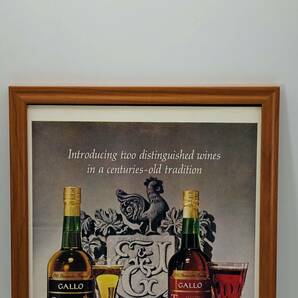 『 ギャロ トウニー ポート ワイン 』ビンテージ 広告 60年代 フレーム 付 ポスター 当時物 額付 LIFE 雑誌 アンティーク オリジナルの画像3