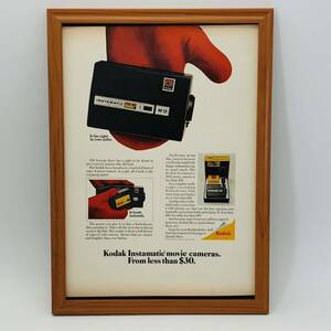 『 コダック (KODAK ) 』ビンテージ 広告　60年代　フレーム 付 ポスター 当時物 額付 LIFE 雑誌 アンティーク オリジナル