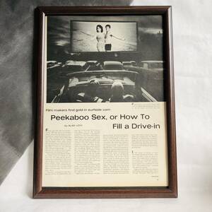 『 ドライブを満喫する方法 』ビンテージ広告　1960年代　当時物　Ｂ4　フレーム付 LIFE 雑誌 広告 ポスター 額付 アンティーク