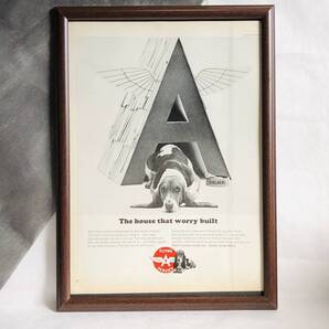 『 フライング A サービス 』ビンテージ広告 1960年代 当時物 B4 フレーム付 LIFE 雑誌 ポスター アンティーク FLYING A SERVICE