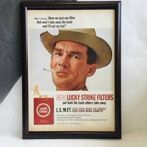 [ Lucky Strike дым .] Vintage реклама 1960 годы подлинная вещь B4 рама есть LIFE реклама постер сумма есть античный LUCKY STRIKE