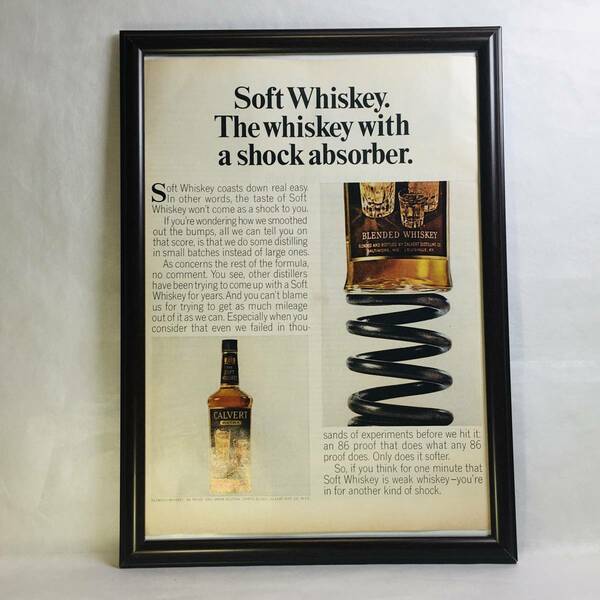 『 カルバート ウイスキー 』ビンテージ広告　1960年代　当時物　Ｂ4　フレーム付 LIFE 雑誌 広告 ポスター アンティーク CALVERT WHISKEY