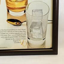 『 シーグラムVO　ウイスキー 』ビンテージ広告　1960年代　当時物　Ｂ4　フレーム付 LIFE 雑誌 広告 アンティーク Seagram's Canadian VO_画像3