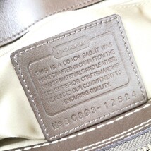  F★【商品ランク:B】コーチ COACH 一部レザー パッチワーク ゴールド金具 ターンロック セミショルダー 肩掛け トートバッグ 婦人鞄_画像7