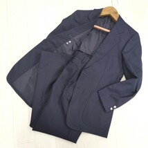 V ×【商品ランク:B】ダーバン D'URBAN ウール混 上下 セットアップ スーツ ジャケット / スラックスパンツ レディース 婦人服 ネイビー系_画像1