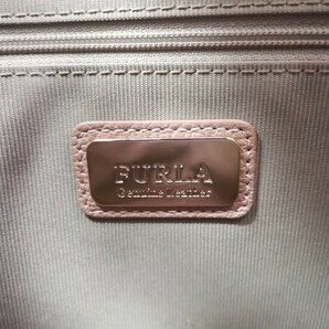 O ×【商品ランク:B】フルラ FURLA レザー ゴールド金具 ロゴメタル 2way ショルダーベルト付 ハンドバッグ 手提げ トート 婦人鞄の画像8