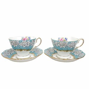 ROYAL ALBERT ロイヤルアルバート Enchantment エンチャントメント カップ＆ソーサー 2客 洋食器 茶器 ペア