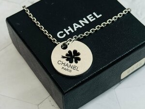 CHANEL シャネル シルバー ネックレス 925 Sterling クローバー ユニセックス アクセサリー