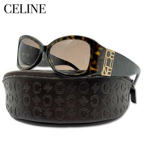 CELINE Celine tortoise shell style sunglasses glasses glasses lady's Brown 