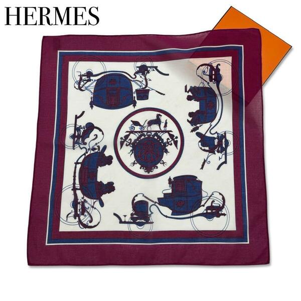 HERMES エルメス ハンカチ スカーフ コットン カレ40プチカレ