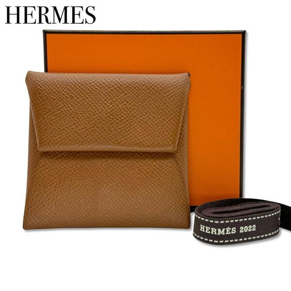 HERMES エルメス バスティア ヴォーエプソン コインケース パース 2022年 ブラウン