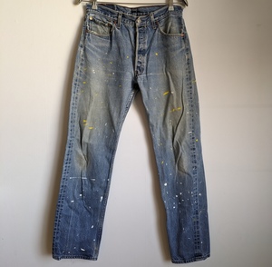 リーバイス Levi's 501xx ペイントデニム ドロップペイント　デニム パンツ メキシコ製 ビンテージ 古着 色落ち ヴィンテージ アーカイブ