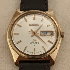 稼働品 セイコー SEIKO ロードマティック 5606-7001 自動巻き 日本製 デイデイト メンズ 腕時計 ゴールド 金 23石 諏訪 / グランドセイコー