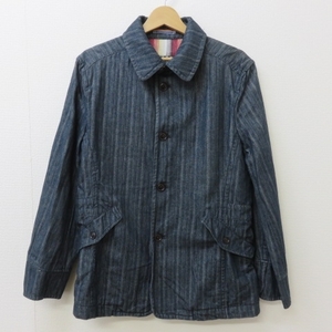 X541*a.v.v HOMMEa-*ve*ve Homme Denim jacket size 48 stripe 3/7*A