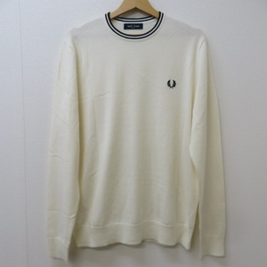 VB01★FRED PERRY フレッドペリー　クルーネックセーター　L★A